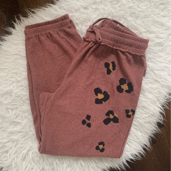 ANTHRO Super soft sweatpants / joggers in clay color w/ black, Size L, Maronie - Picture 7 of 8